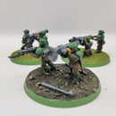 Warhammer 40k Astra Militarum Cadian Heavy Weapon Squad - Missile Launchers x3 - Painted BA085