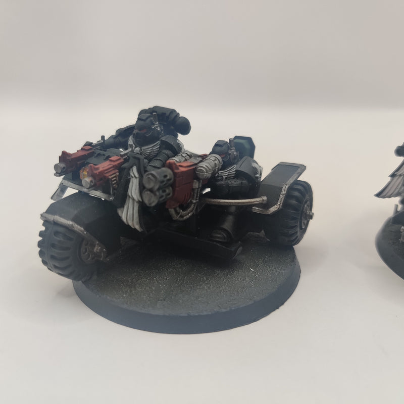 Warhammer 40k Dark Angels Ravenwing Attack Bikes x2 - Painted AO033