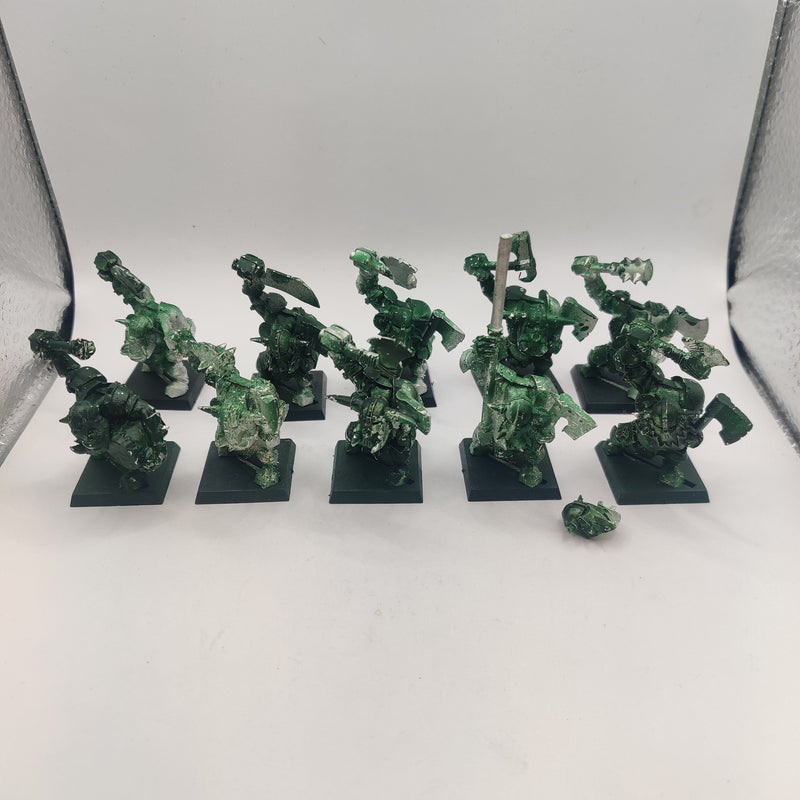 Warhammer Fantasy Orcs and Goblins Black Orks x10 Metal inc Command AA148-0327