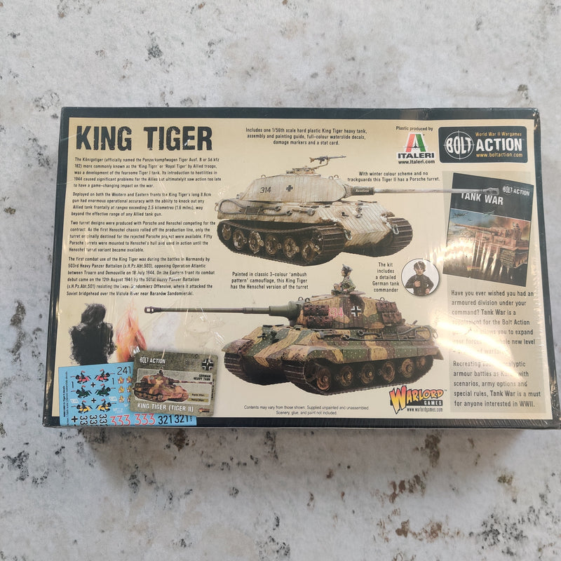 Bolt Action German King Tiger Tank - Sealed AY160