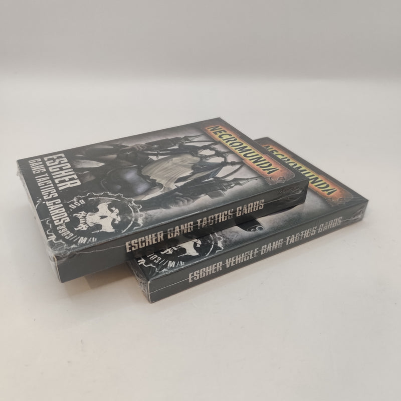 Necromunda Escher Gang Tactics and Vehicle Tactics Cards - Sealed AW195