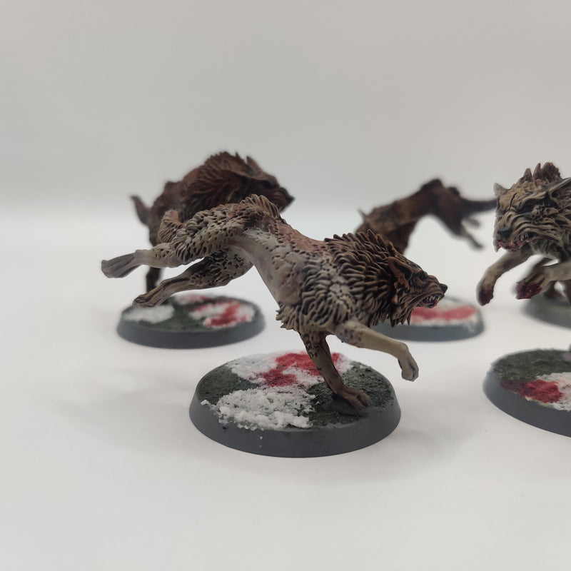 Warhammer 40k Space Wolves Fenrisian Wolves - Painted AZ236