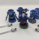 Warhammer 40k Space Marine Veterans x5 - Ultramarine Shoulderpads AO004