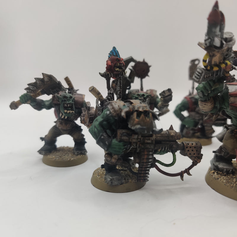 Warhammer 40k Ork Warboss and Nobz - Painted AI276