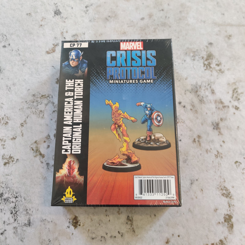 Marvel Crisis Protocol: Captain America and the Original Human Torch - Sealed AY205