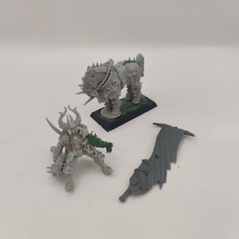 Warhammer the Old World Chaos Lord on Daemonic Mount - BSB Conversion AI120