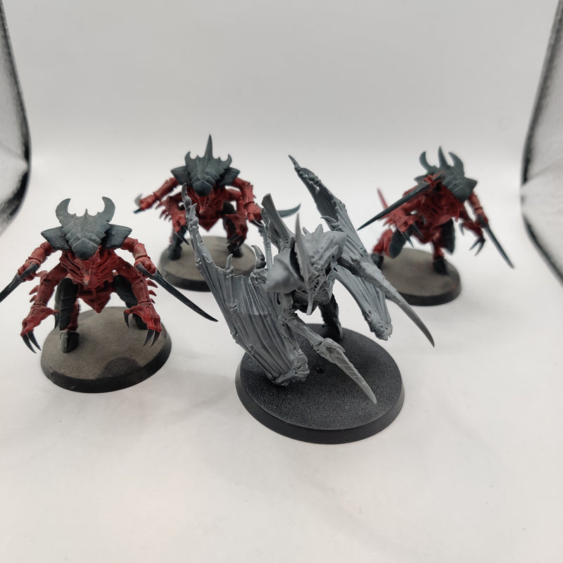 Warhammer 40k Tyranids Winged Prime and 3x Warriors AW171-0326