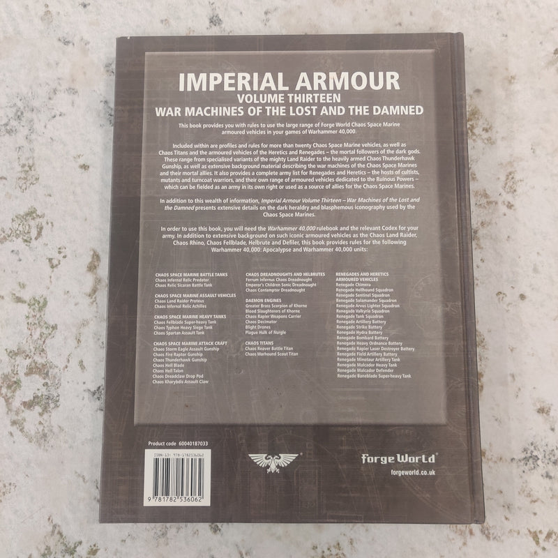 Imperial Armour War Machines of the Lost and the Damned AV040