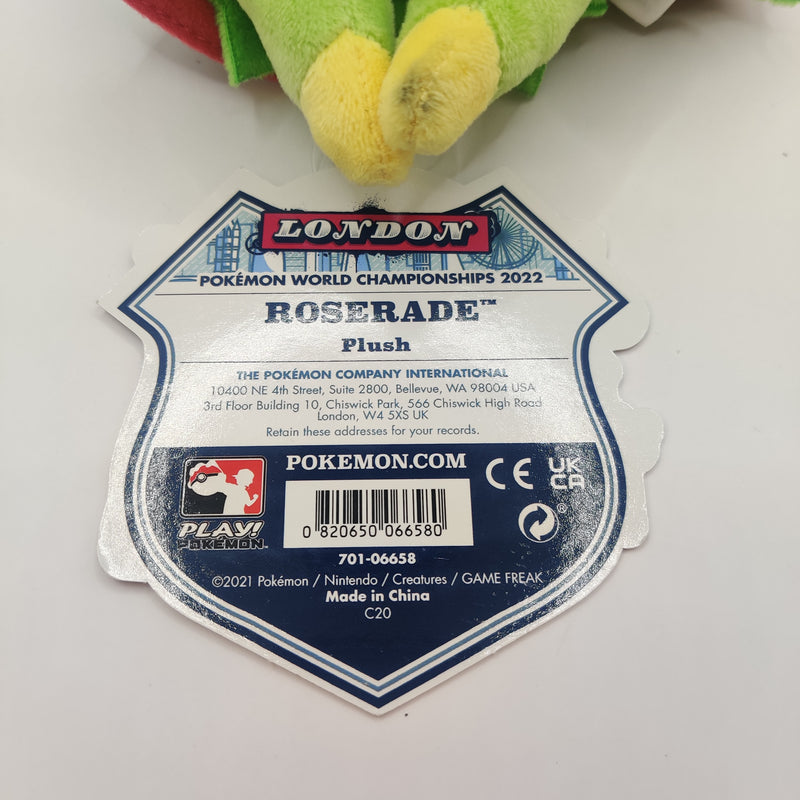 Pokemon Roserade Plush World Championships London 2022 Exclusive AV004