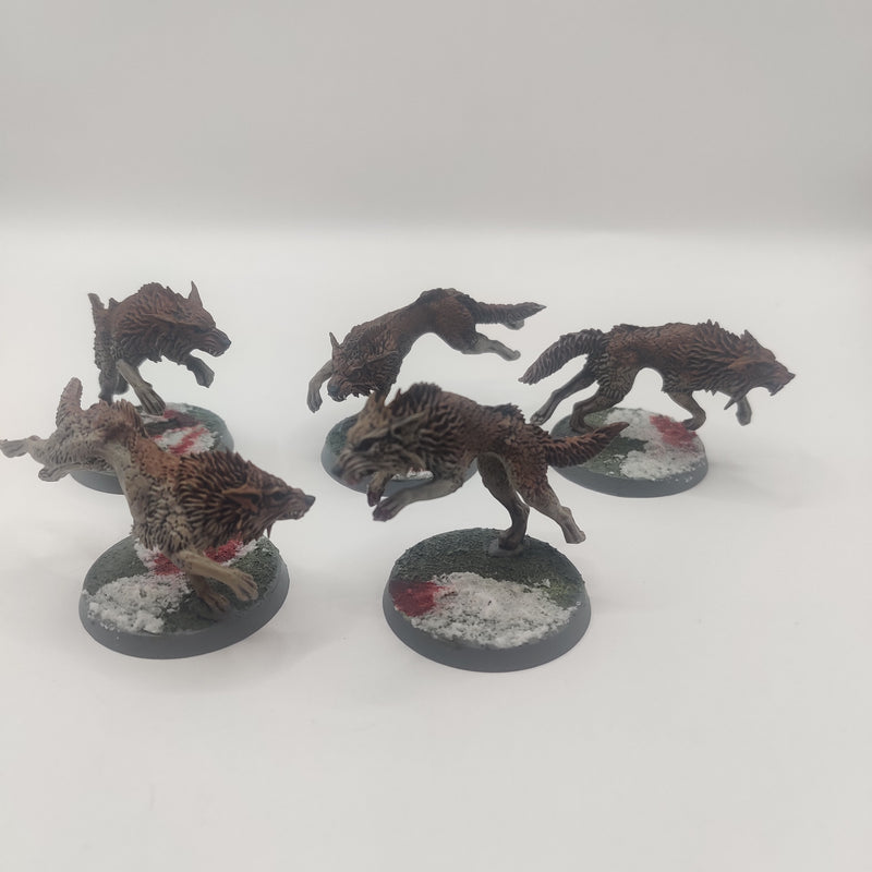 Warhammer 40k Space Wolves Fenrisian Wolves - Painted AZ236