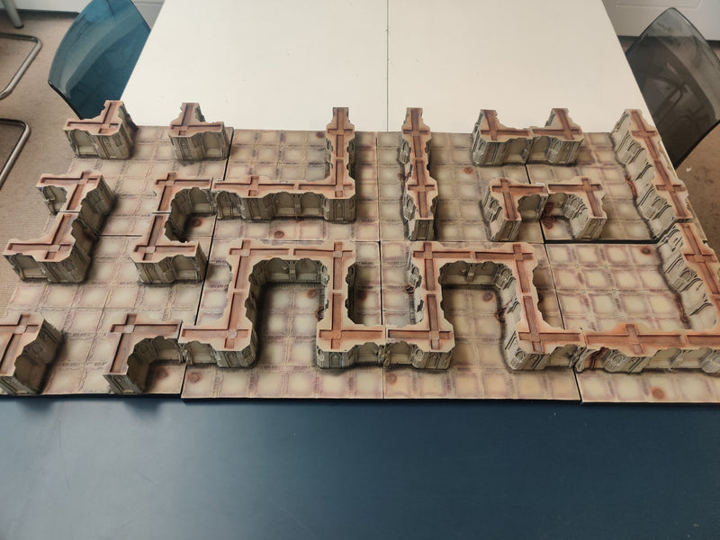 Warhammer 40k Forge World Zone Mortalis Tiles x8 - Painted BE022