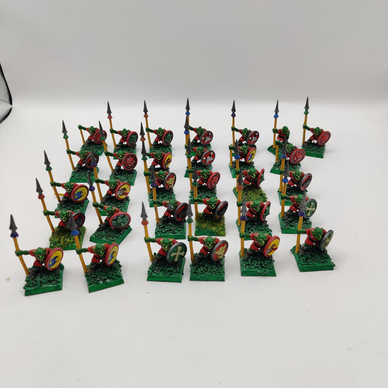 Warhammer the Old World Goblin Spearmen x30 - Painted AW169