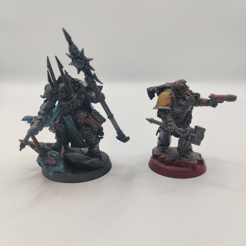 Warhammer 40k Chaos Space Marine Lord and Terminator Scorcerer AT220