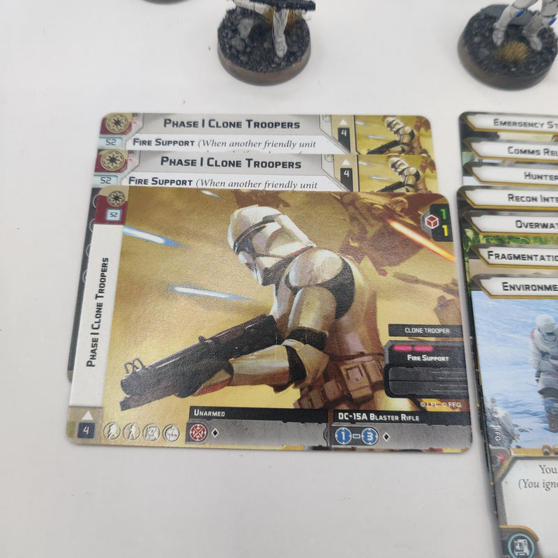 Star Wars Legion Phase 1 Clone Troopers x14 - Painted - with Cards BC056