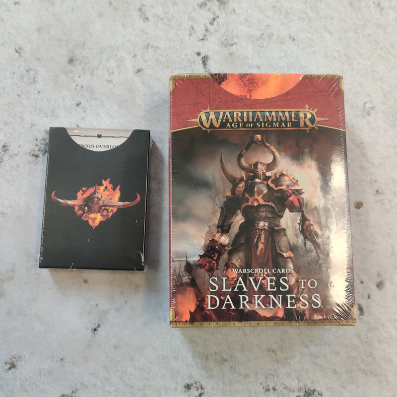 Age of Sigmar Slaves to Darkness Warscroll and Enhancement Cards BB098