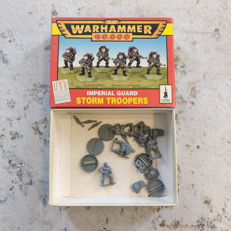 Warhammer 40k Imperial Guard Storm Troopers x5 In Box OOP AY209