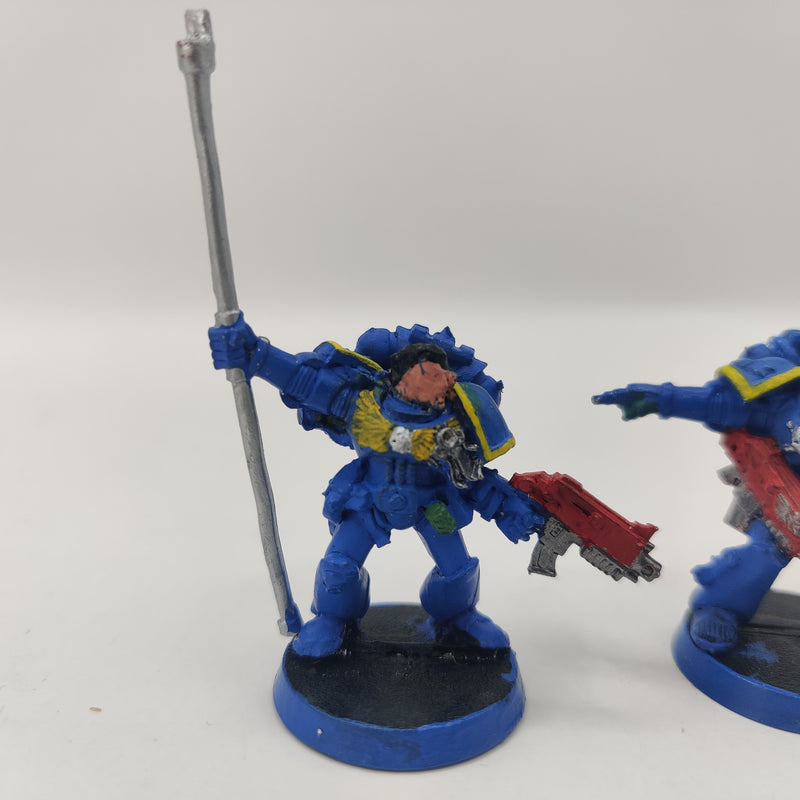 Warhammer 40k Space Marine Ancient and Lieutenant - Metal BA044