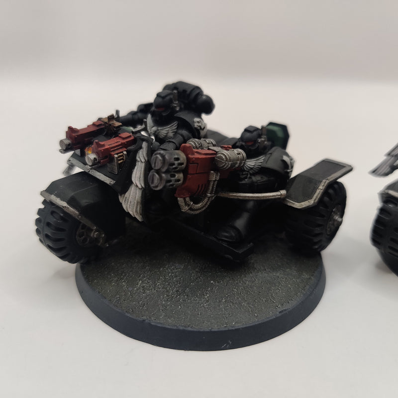 Warhammer 40k Dark Angels Ravenwing Attack Bikes x2 - Painted BA008