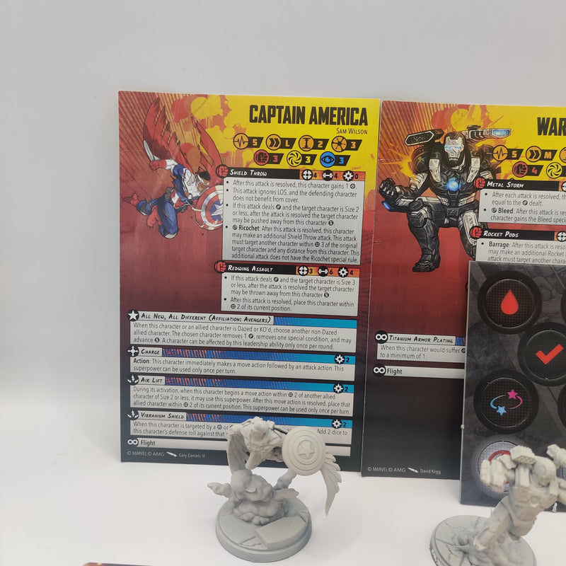 Marvel Crisis Protocol Captain America and Warmachine BF078