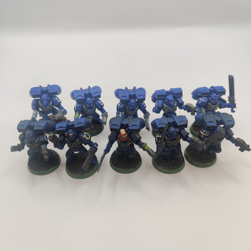 Warhammer 40k Space Marine Assault Marines x10 - Metal Ultramarine Shoulderpads AM001