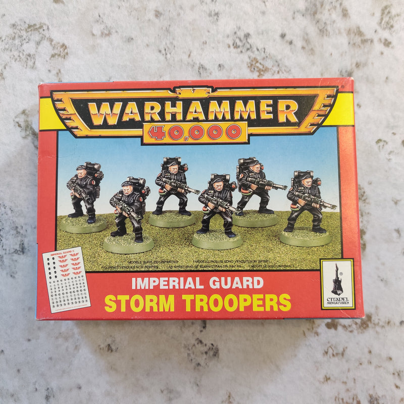 Warhammer 40k Imperial Guard Storm Troopers x5 In Box OOP AY209