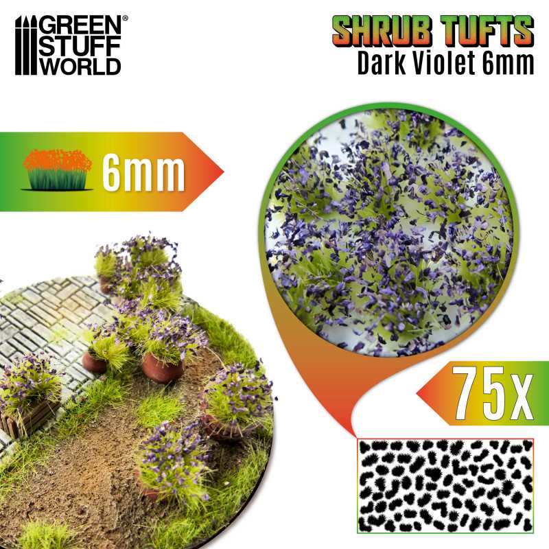 Shrub Tufts 6mm self-adhesive - Dark Violet