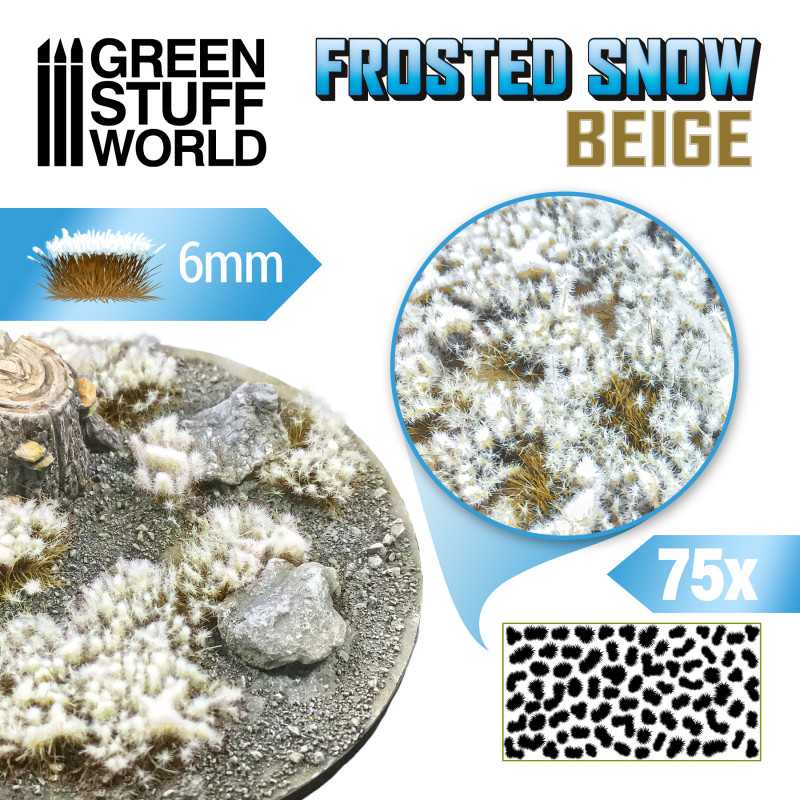 Shrubs Tufts - 6mm Frosted Snow - Beige