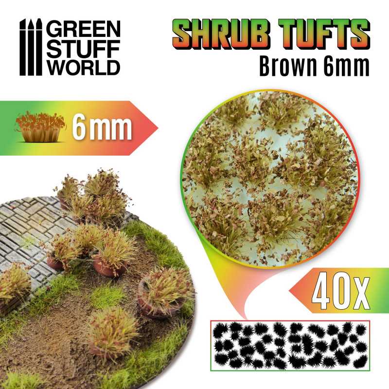 Shrubs Tufts - 6mm self-adhesive - Brown