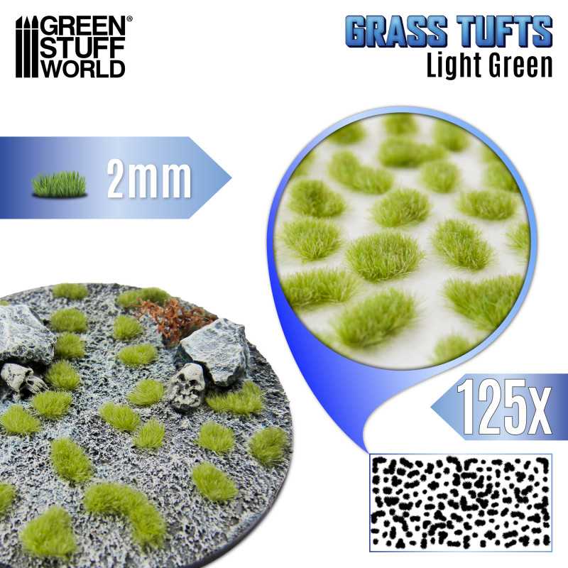 Static Grass Tufts 2 mm - Light Green