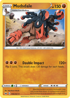 Mudsdale - 106/202 - Rare - Sword & Shield