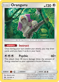 Oranguru - 113/149 - Rare Holo - Sun & Moon