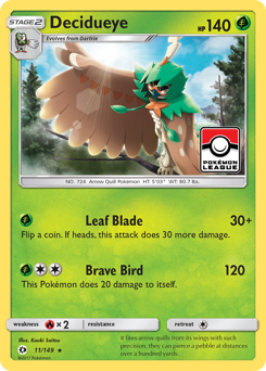 Decidueye - 11/149 - Rare - Sun & Moon