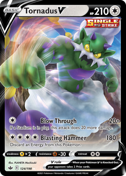 Tornadus V - 124/198 - Rare Holo V - Chilling Reign