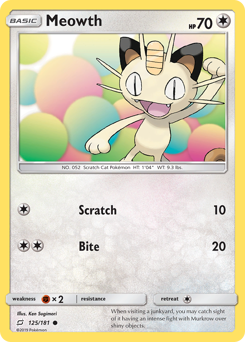 Meowth - 125/181 - Common - Team Up