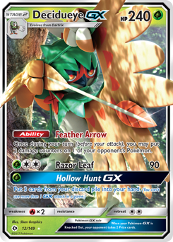 Decidueye GX - 12/149 - Rare Holo GX - Sun & Moon