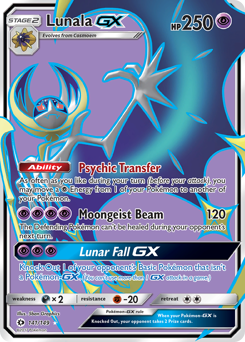 Lunala GX - 141/149 - Rare Ultra - Sun & Moon