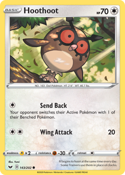 Hoothoot - 143/202 - Common - Sword & Shield