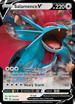 Salamence V - 143/189 - Rare Holo V - Darkness Ablaze