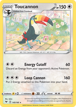 Toucannon(Reverse) - 145/185(Rev) - Rare - Vivid Voltage