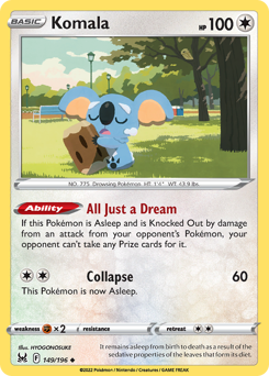 Komala(Reverse) - 149/196(Rev) - Uncommon - Lost Origin