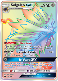 Solgaleo GX - 155/149 - Rare Rainbow - Sun & Moon