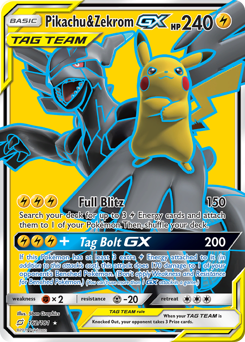 Pikachu & Zekrom GX - 162/181 - Rare Ultra - Team Up