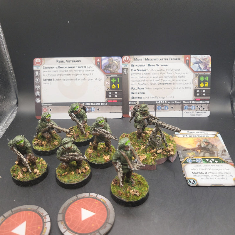 Star Wars Legion: Rebel Veterans Painted.