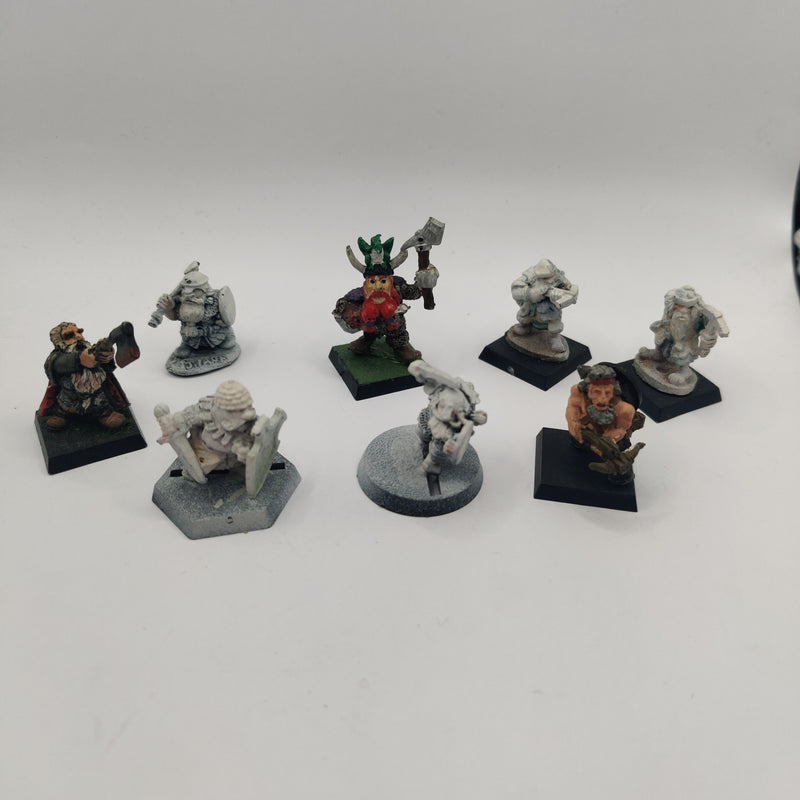 Warhammer Vintage  Dwarfs OOP Metal x8 (AZ178)