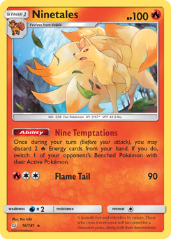 Ninetales - 16/181 - Rare - Team Up