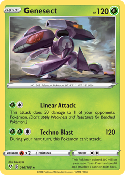 Genesect(Reverse) - 16/185(Rev) - Rare Holo - Vivid Voltage