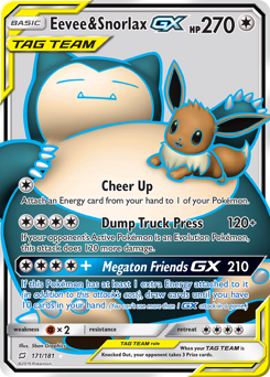 Eevee & Snorlax GX - 171/181 - Rare Ultra - Team Up