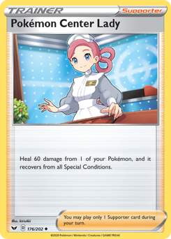 Pokémon Center Lady - 176/202 - Uncommon - Sword & Shield