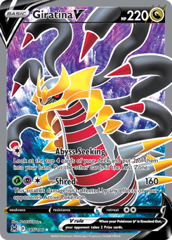 Giratina V(Reverse) - 185/196(Rev) - Rare Ultra - Lost Origin