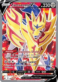 Zamazenta V - 196/202 - Rare Ultra - Sword & Shield